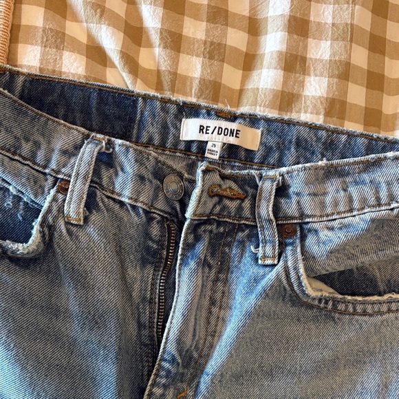 Re/Done Blue Straight Leg Jeans - Picture 3 of 6